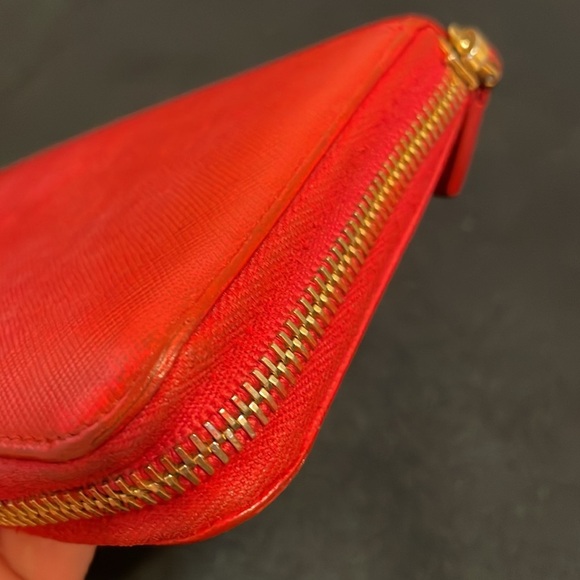 Prada Scarlet Red Zip-Around Wallet - Picture 5 of 15
